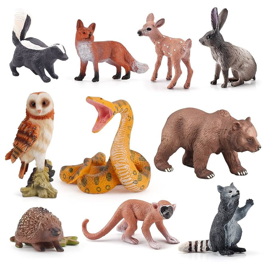 Amazon.co.jp: BRETOYIN 森林 動物 リアル プレイセット 10個 森